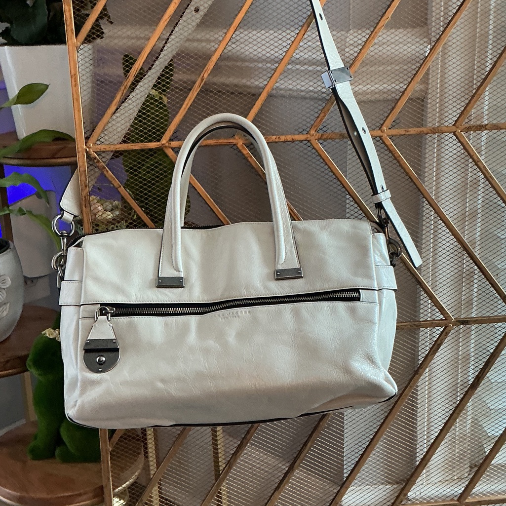 Marc Jacobs Crme Leather Tote Satchel